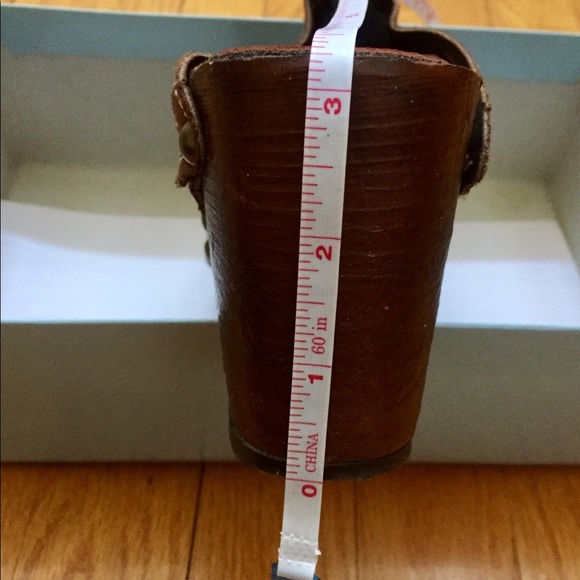 Brown Suede Faux Wood Platform Clogs l Size 7 lNew - Picture 6 of 6